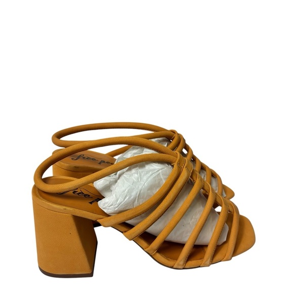 FREE PEOPLE COLETTE CINCHED WOMEN HEEL SANDALS 36 OR 5 BRAND NEW WITHOUT BOX - Picture 2 of 5